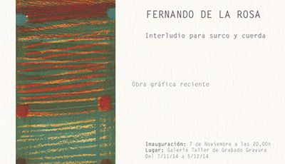 Interlude for groove and cord &#8211; ( Interludio para surco y cuerda ) | Fernando de la Rosa